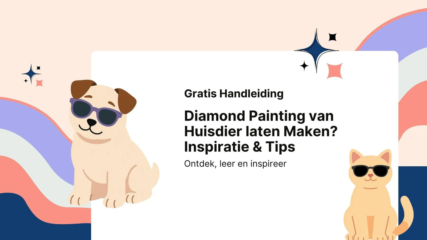 Hond foto op diamond painting voorbeeld