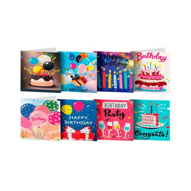 Diamond Painting Kaarten - Verjaardag - Party