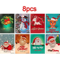 Diamond Painting Kerstkaarten – Retro Set voor Volwassenen - Glittercraft