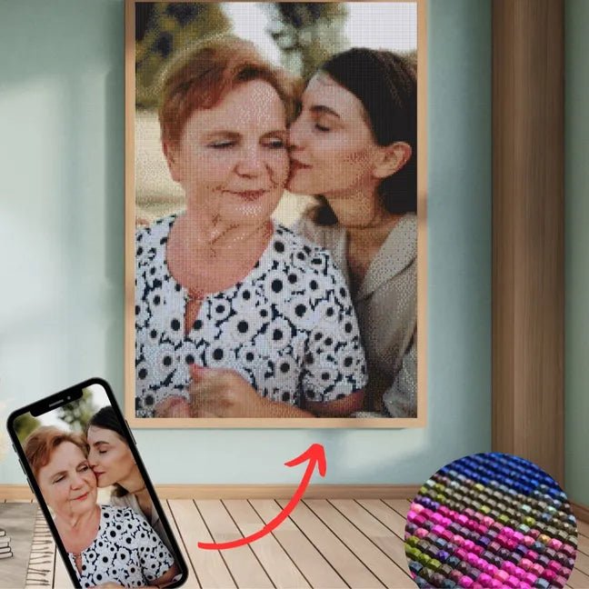 Diamond painting eigen foto proberen.