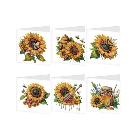 Diamond Painting Kaarten - Zonnebloemen - Glittercraft