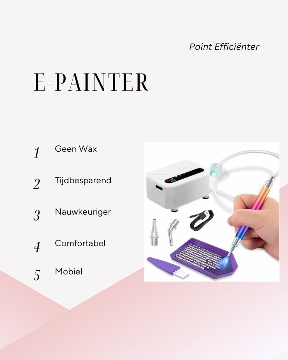 Elektrische Diamond Painting Pen - Zonder Wax - Meerdere Steentjes - Glittercraft