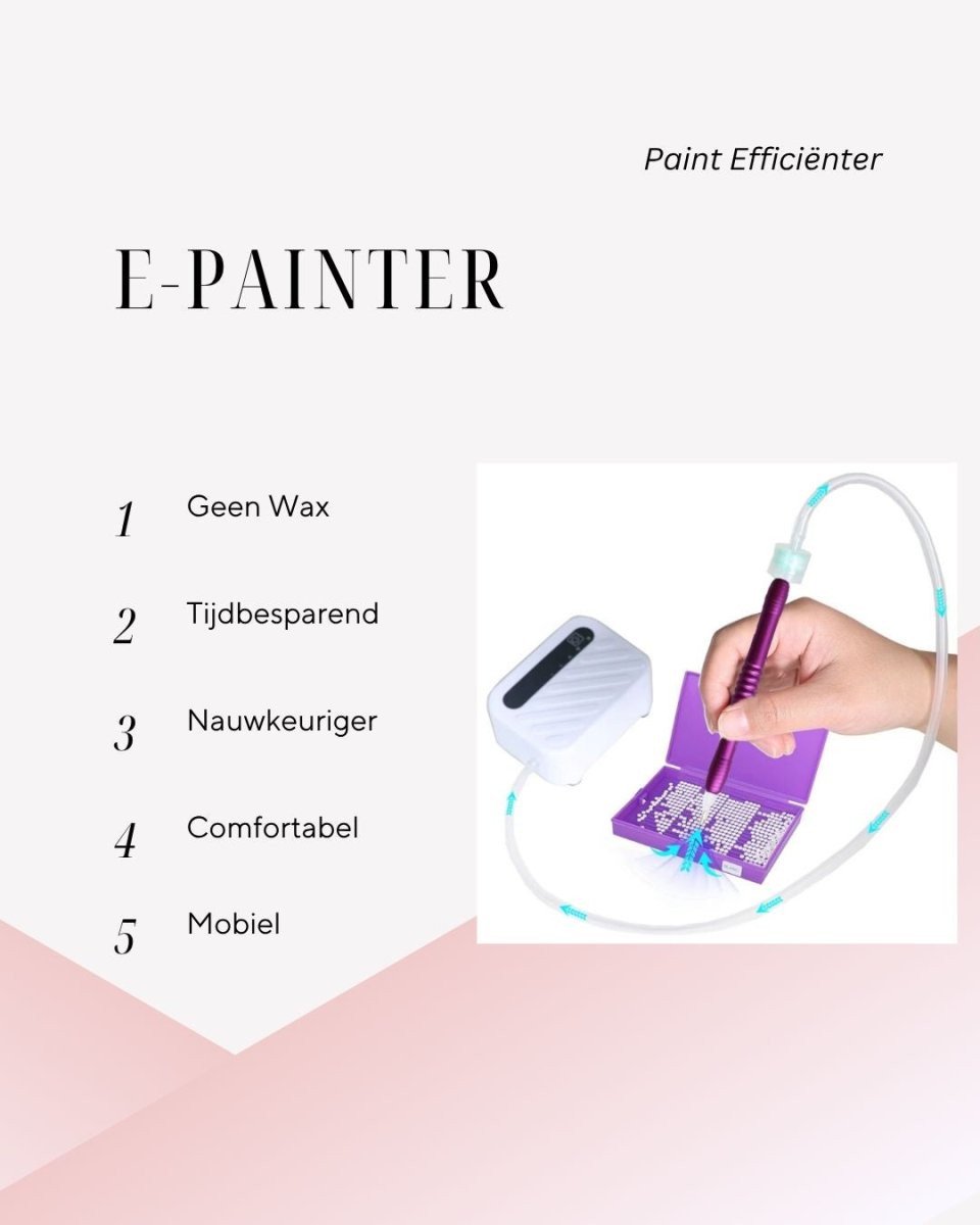 Elektrische Diamond Painting Pen - Zonder Wax - Paars - Glittercraft
