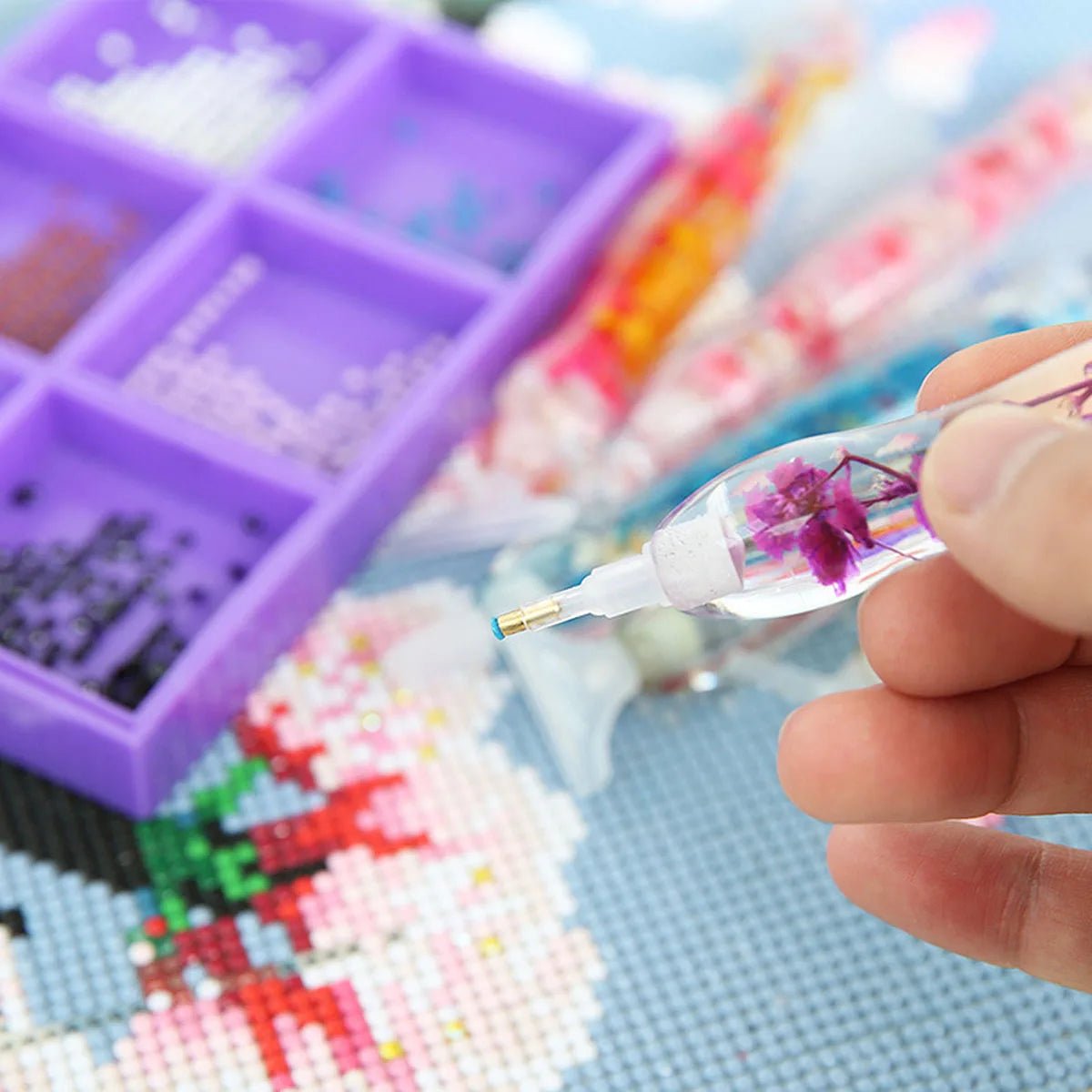 Diamond Painting Pen - Bloemen - Multiplacer - Glittercraft