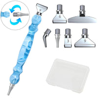Diamond painting pen - 6 metalen opzetstukjes - Glittercraft