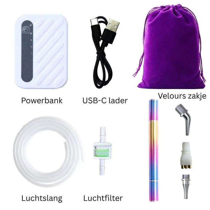 Vacuüm Pen Oplaadbaar - Regenboog - Glittercraft